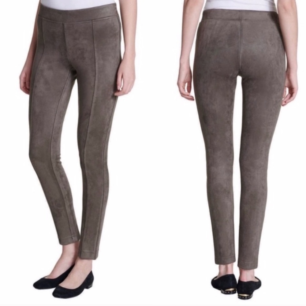 NWT ANDREW MARC Taupe Faux Suede Leggings XS